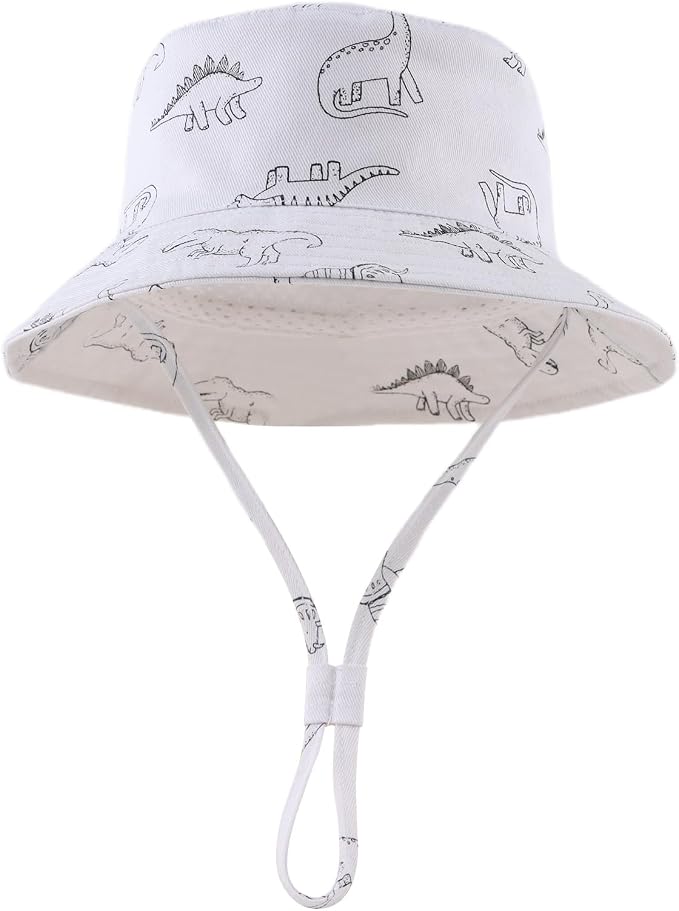 JANGANNSA Dinosaur Baby Boys Sun Hat Cotton Toddler Girls Bucket Hats Summer - Image 2