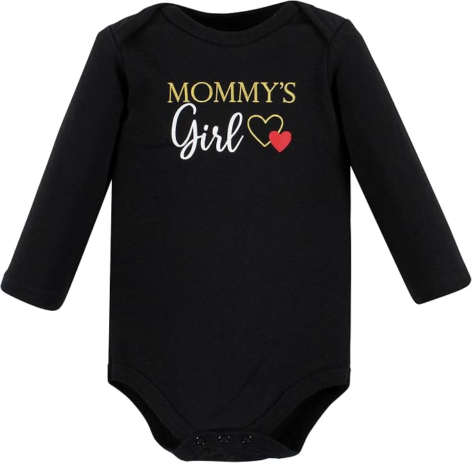 Hudson Baby Baby Girls' Cotton Long-sleeve Bodysuits 3-pack - Image 5