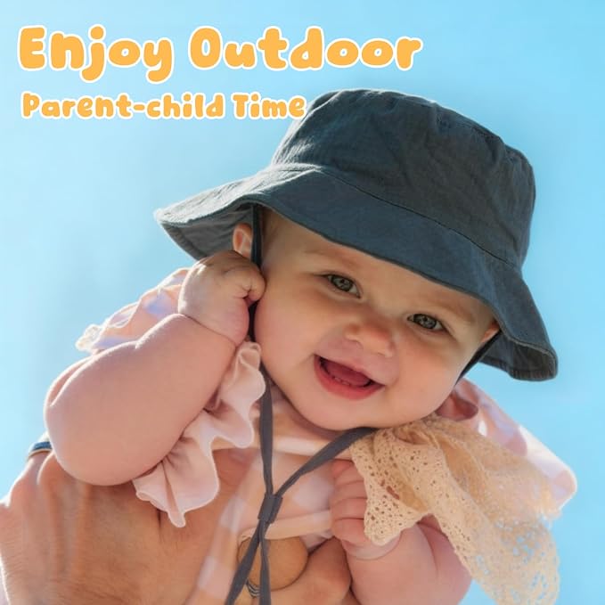Muslin Baby Sun Hat Sun Protection Baby Toddler Bucket Hats - Image 6