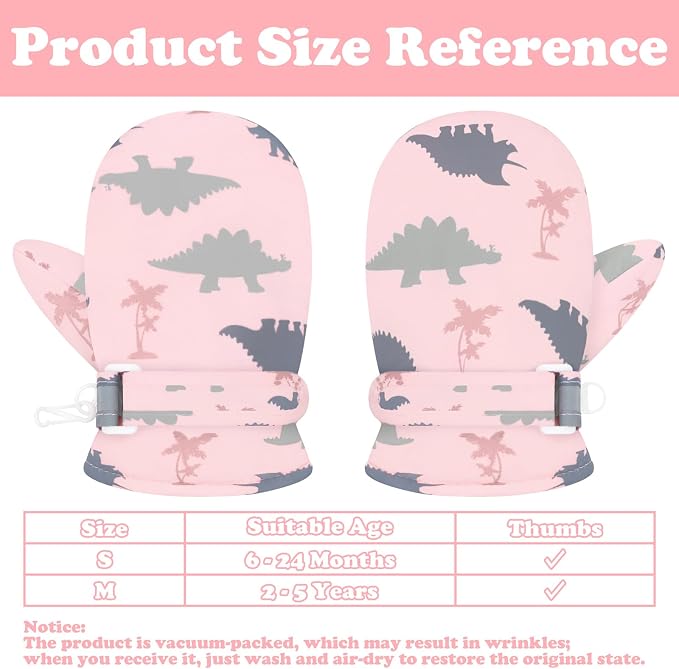 Sarfel Toddler Mittens Waterproof Toddler Gloves Baby Winter Mittens Toddler - Image 6