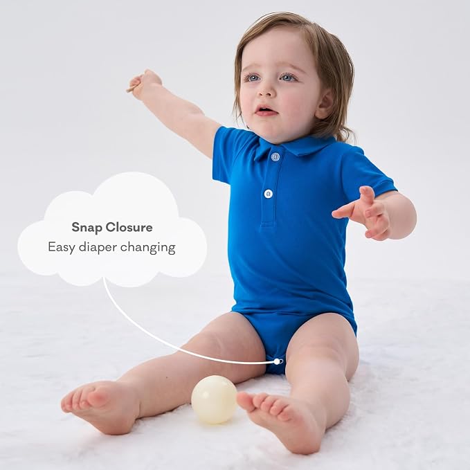 pureborn Baby Girls Boys Bodysuit Super Soft Cotton Romper 0-24 Months | - Image 5