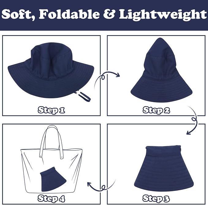 Sarfel Baby Sun Hat Summer Baby Boy Hats UPF 50+ Sun Protection Toddler Hat - Image 6