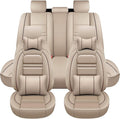 Car Seat Covers for Ford Maverick 2022-2025 | 5-Seats Seat Covers, Waterproof Seat Protectors, Automotive Seat Covers (Full Set with Pillow,Beige)
