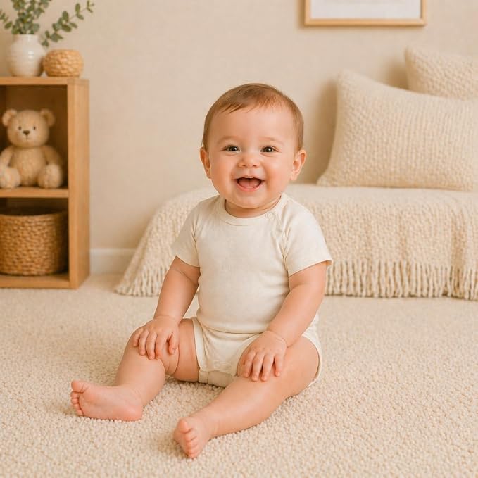 GUISBY Baby Romper 3-Pack Short Sleeve Rayon of Bamboo Bodysuit Set, 0-24M | - Image 7