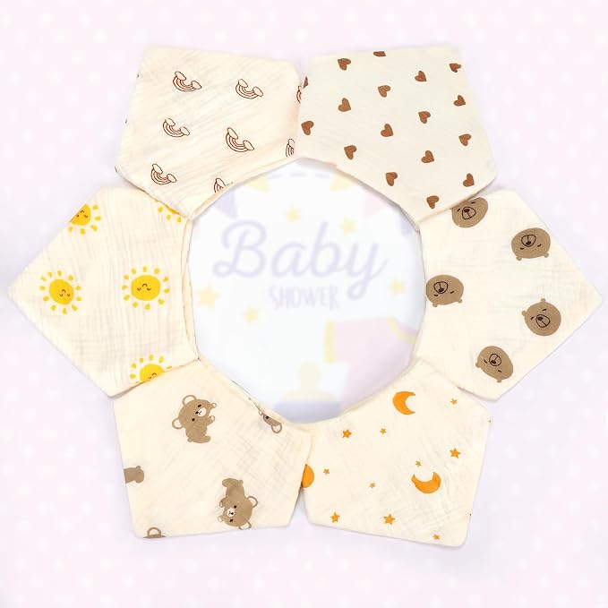 Accmor Muslin Baby Bibs, Soft Baby Bandana Drool Bibs - Image 9