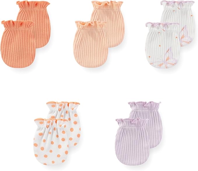 JELYLOVE 5 Pack Baby Boy Girl Anti Scratch Mittens Infant Gloves Essentials | by JELYLOVE