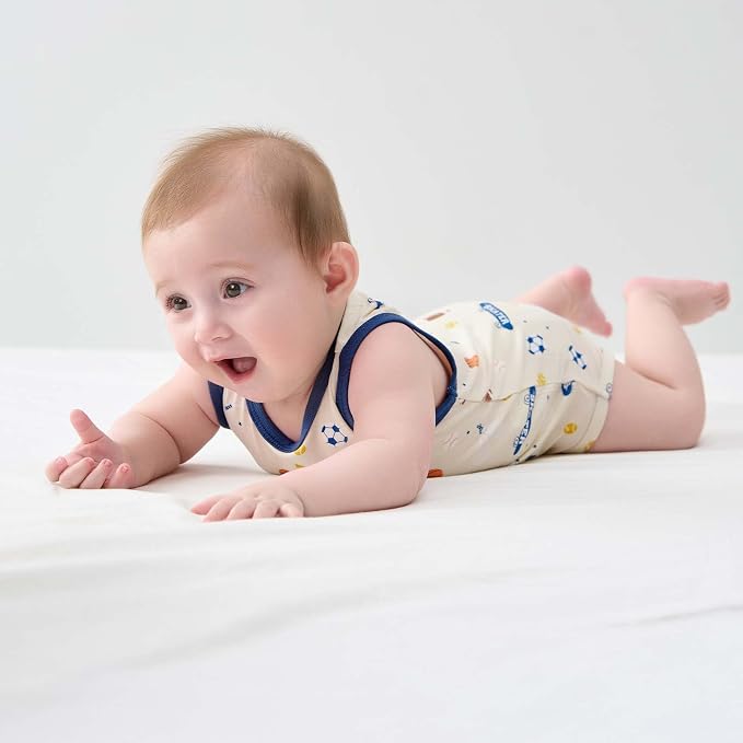pureborn Baby Girls Boys Bodysuit Super Soft Cotton Romper 0-24 Months | - Image 3