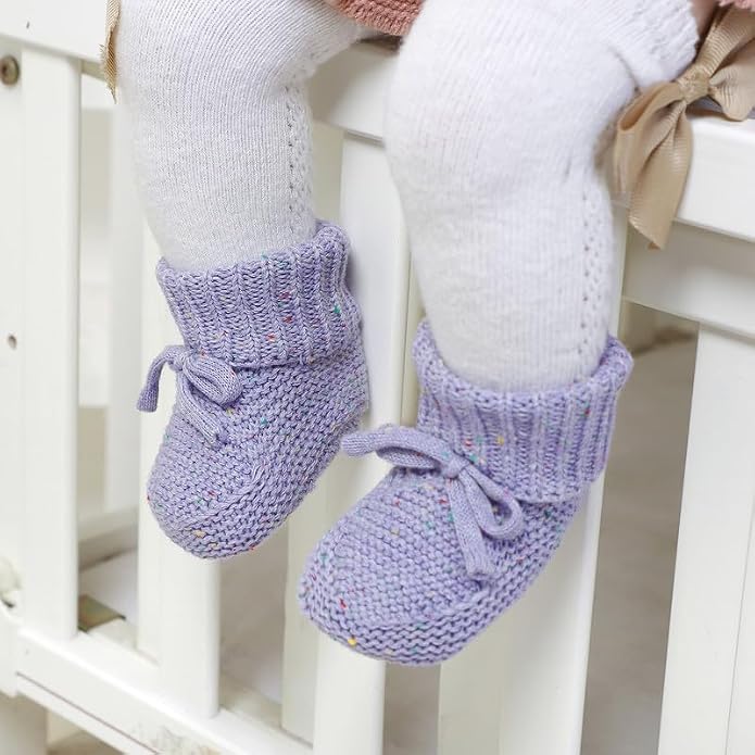 LAWKUL Baby Booties Newborn Babe First Walkers Non-Slip Stay On Boots Crib - Image 2