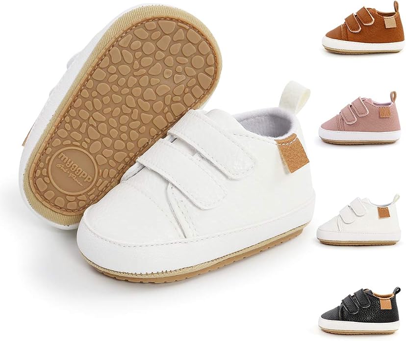 Meckior Toddler Baby Boys Girls High Tops Ankle Sneakers Soft Anti-Slip Sole PU by Meckior