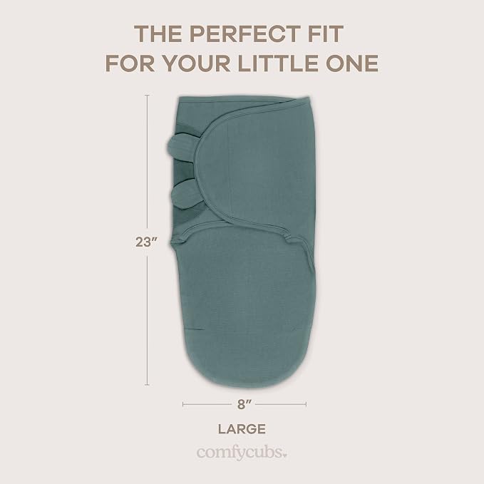 Comfy Cubs Swaddle Blanket 3 Pk L Blanket Swaddle Stone, Nomadic Blue, Azul | - Image 5