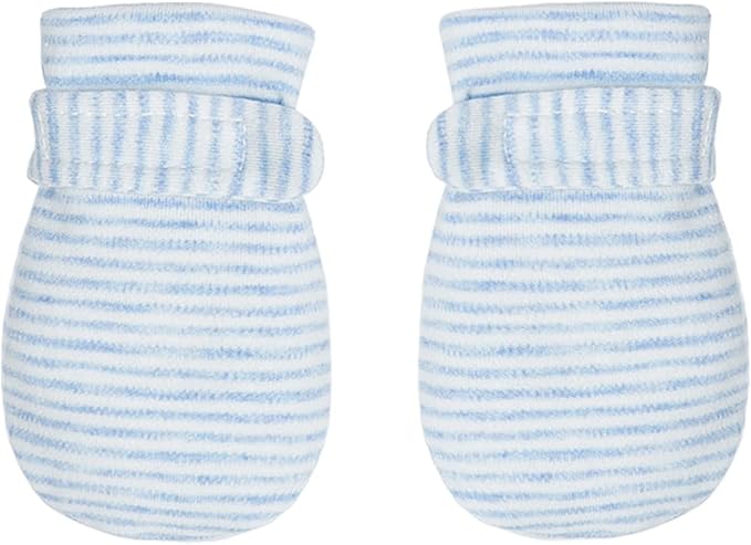 Newborn Baby No Scratch Mittens Stay On, 100% Cotton Breathable, Adjustable by Reyow