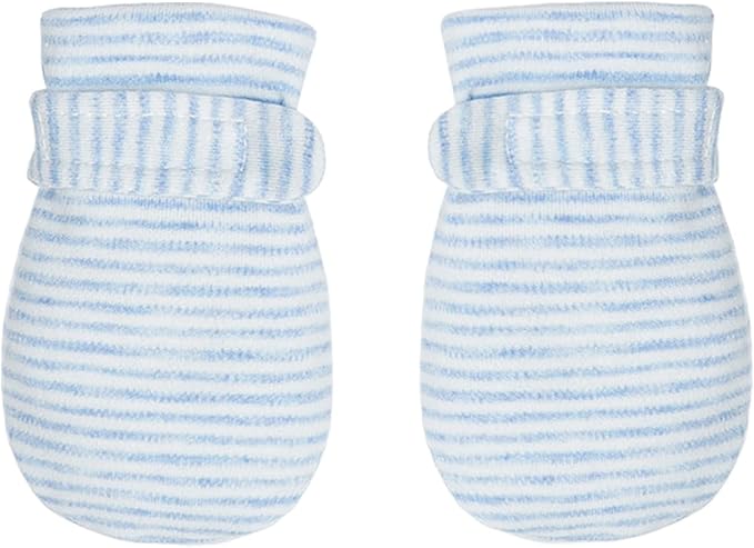 Newborn Baby No Scratch Mittens Stay On, 100% Cotton Breathable, Adjustable by Reyow