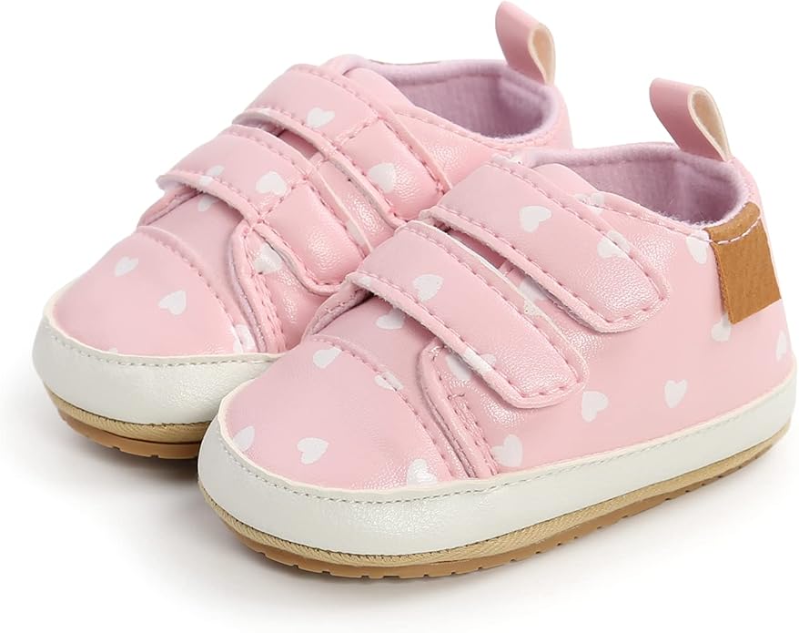 Clowora Baby Boys Girls Shoes Non-Slip Rubber Sole Sneakers Infant First Walking Toddler Crib Shoes Newborn Loafers Flats.