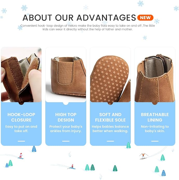 Meckior Baby Girls Cowboy Tassel Boots Side Zipper Moccasins Soft Bottom - Image 5