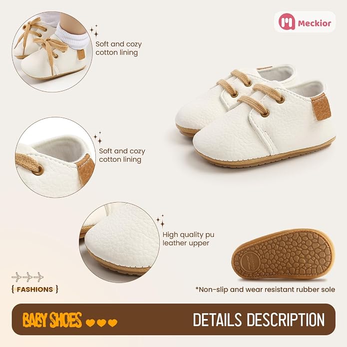 Meckior Baby Booties Newborn Infant Unisex Baby Girls Boys Velvet Rubber - Image 5