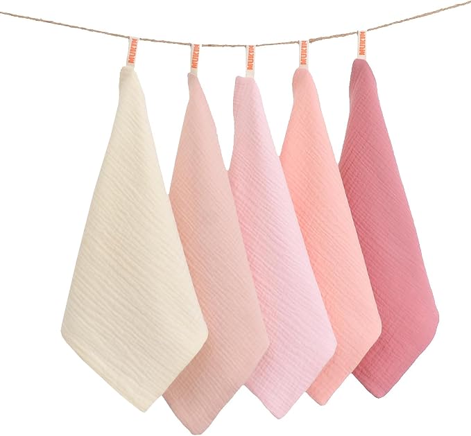 MUKIN Baby Washcloths, Muslin Burp Cloths Towels - Image 11