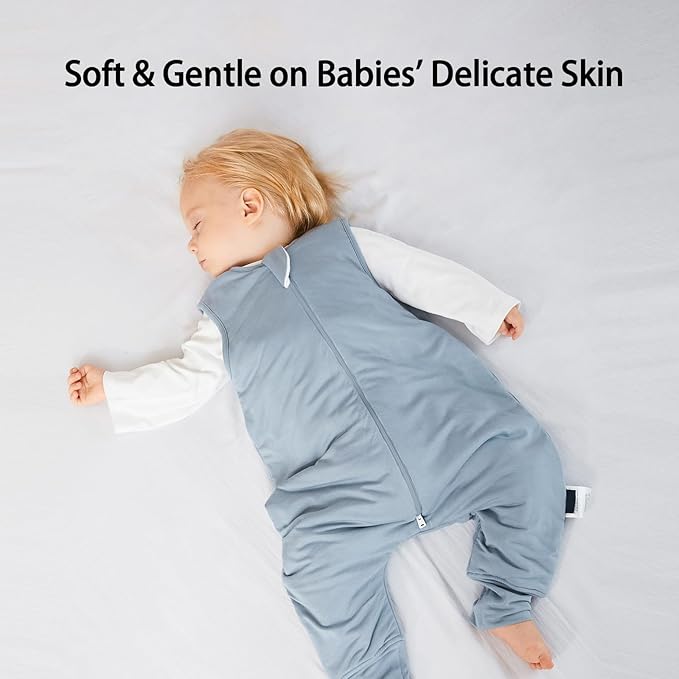 Rayon Made from Bamboo Toddler Sleep Sack with Feet 12-24 Months 1.0 Tog Ultra Soft Toddler Sleeping Sack 1t-2t Sleep Bag Walker Quilted Wearable Blanket with Legs 2-Way Zipper Lightweight