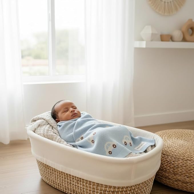 Baby Blanket for Boys 100% Cotton Buttery Soft Cozy Receiving Swaddle Stroller - Image 6