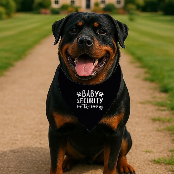 Baby Security in Training Dog Bandana, Dogs Pregnancy Announcement Bandana - Image 3