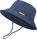 Baby Sun Hat Kids Summer Sun Protection Toddler Bucket Hat Wide Brim Adjustable by HONGTEYA