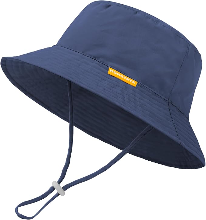 Baby Sun Hat Kids Summer Sun Protection Toddler Bucket Hat Wide Brim Adjustable by HONGTEYA