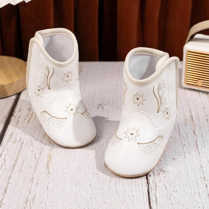 HsdsBebe Baby Boys Girls Western Cowboy Boots Infant Moccasins High Top Booties - Image 4