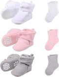 SATINIOR 3 Pairs Unisex Cozy Fleece Baby Booties by SATINIOR