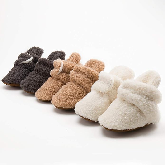 Sawimlgy Newborn Infant Baby Girl Boy Cotton Booties Stay On Sock Slippers Soft - Image 3