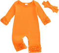 Newborn Baby Girl Clothes Jumpsuit Ruffle Romper Bodysuit Pants Headband by Ursobutegl