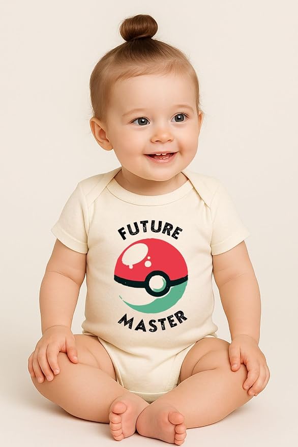Brain Juice Tees Future Master Baby Bodysuit – Cute Monster Trainer Style - Image 2