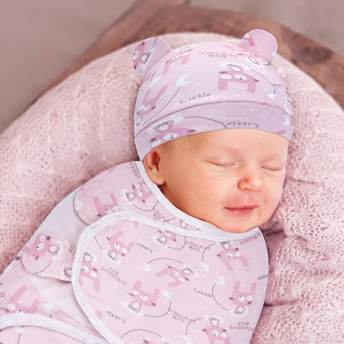 Dizila 2 Sets Adjustable Soft Cotton Blend Newborn Infant Baby Girl Receiving - Image 6