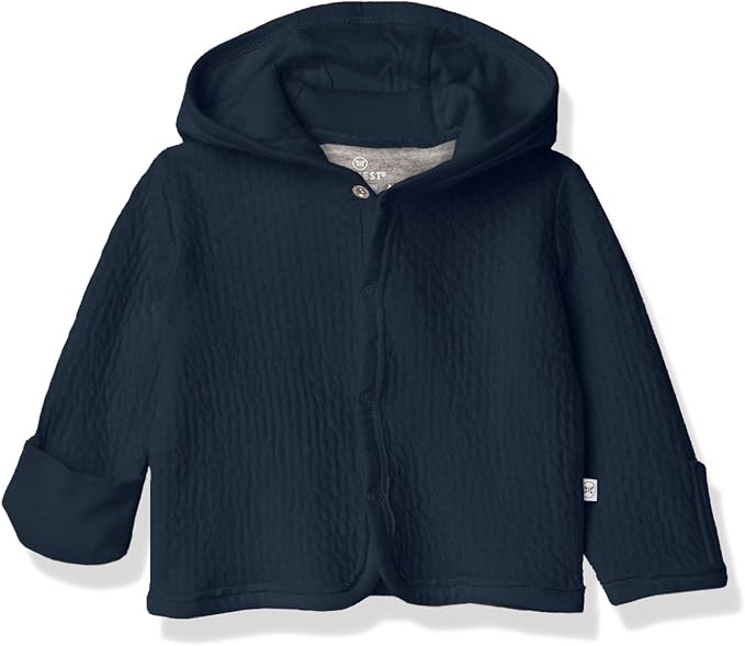 HonestBaby Matelasse Snap-Front Hooded Jacket Organic Cotton by HonestBaby