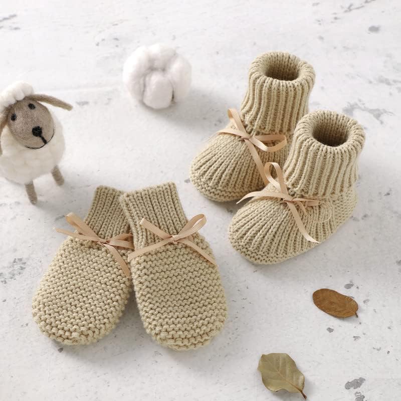 LAWKUL Baby Booties Knit Newborn Shoes Cozy First Walkers Infant Toddler Boots - Image 2