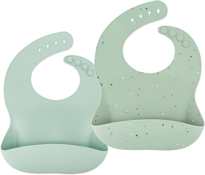Silicone Bib Set of 2, Waterproof, by avaoliver