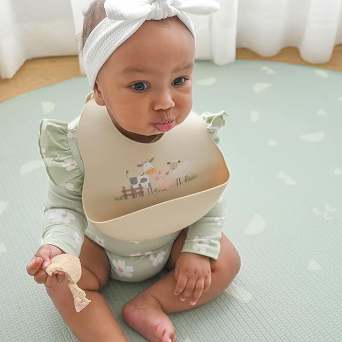Baby Silicone Bibs 2 Sets Baby Bibs - Image 4