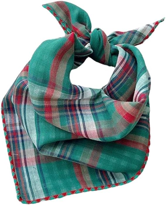 Double Layers Two Tones Dog Cotton Bandana Bibs Scarf DCB20 G&R by Pemilosci