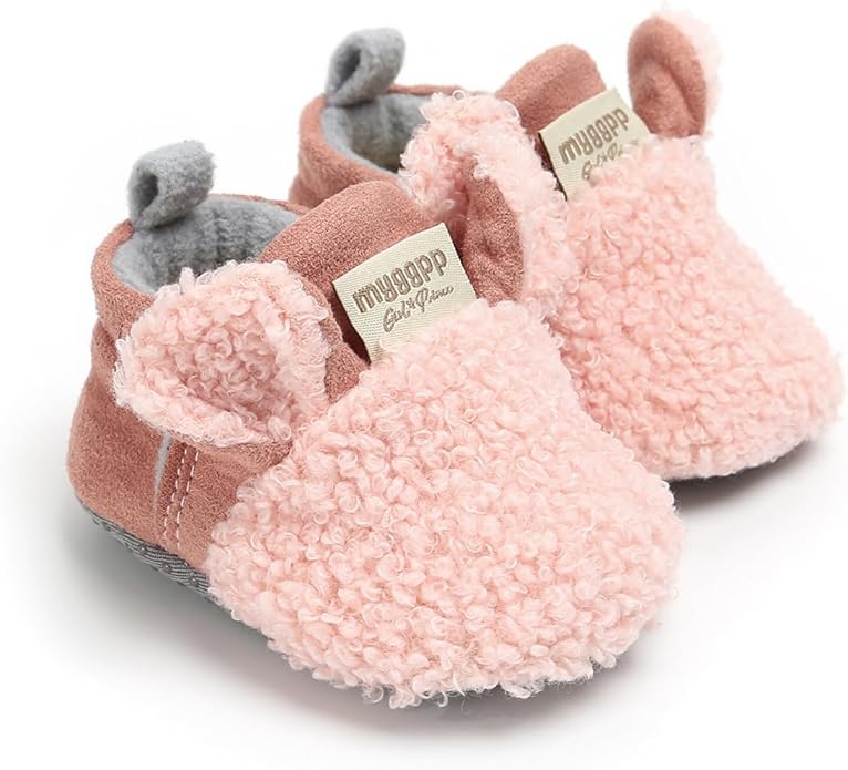 Baby Boys Girls Cotton Booties Non Skid Soft Sock Boots Infant Slippers Newborn by AKINGIO