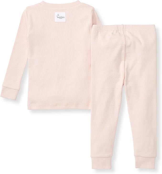 Burt's Bees Baby Girls Organic Cotton Pajamas, Toddler PJ Set, 2-PC | Soft - Image 2