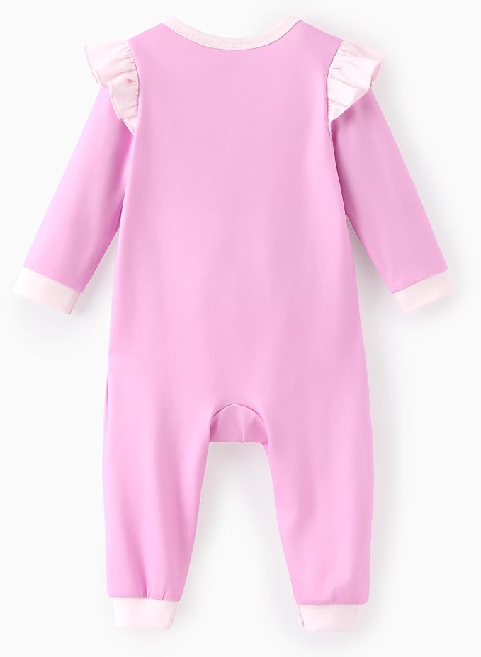 Disney Stitch Princess Minnie Winnie Marvel Baby Girls Ruffle Long Sleeve - Image 2