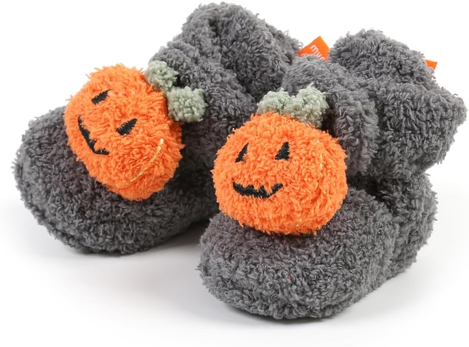Baby Booties Cozy Fleece Slippers Soft Baby Shoes by GDSDYM