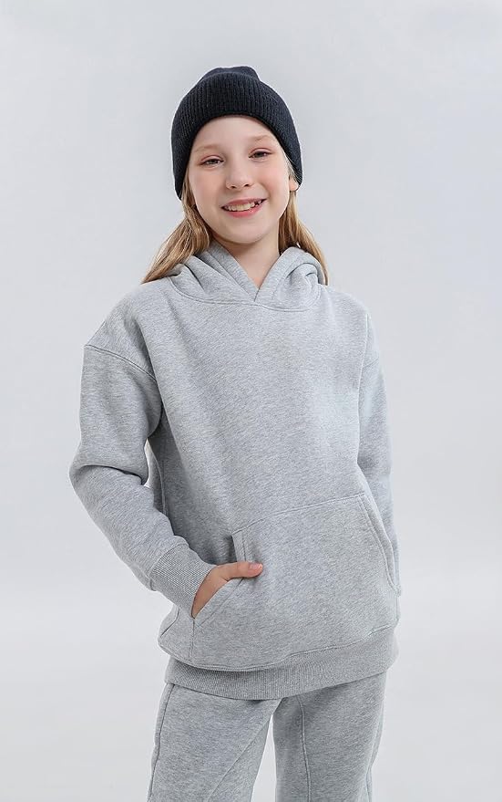 Toddler Boys Girls Sweatshirt Cotton Solid Fall Pullover Hoodie | Long Sleeve - Image 2