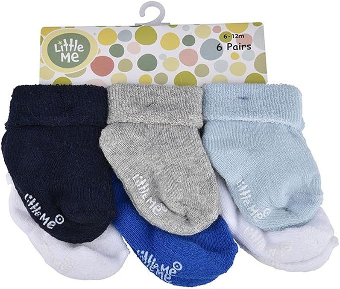 Little Me Baby Boys' Think Cotton Turn Cuff Socks - Image 3