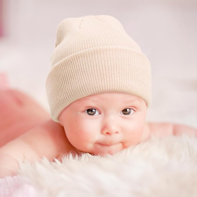 DRESHOW BQUBO 3 Pack Baby Beanies Toddler Kids Winter Hats Soft Knit Hat - Image 2