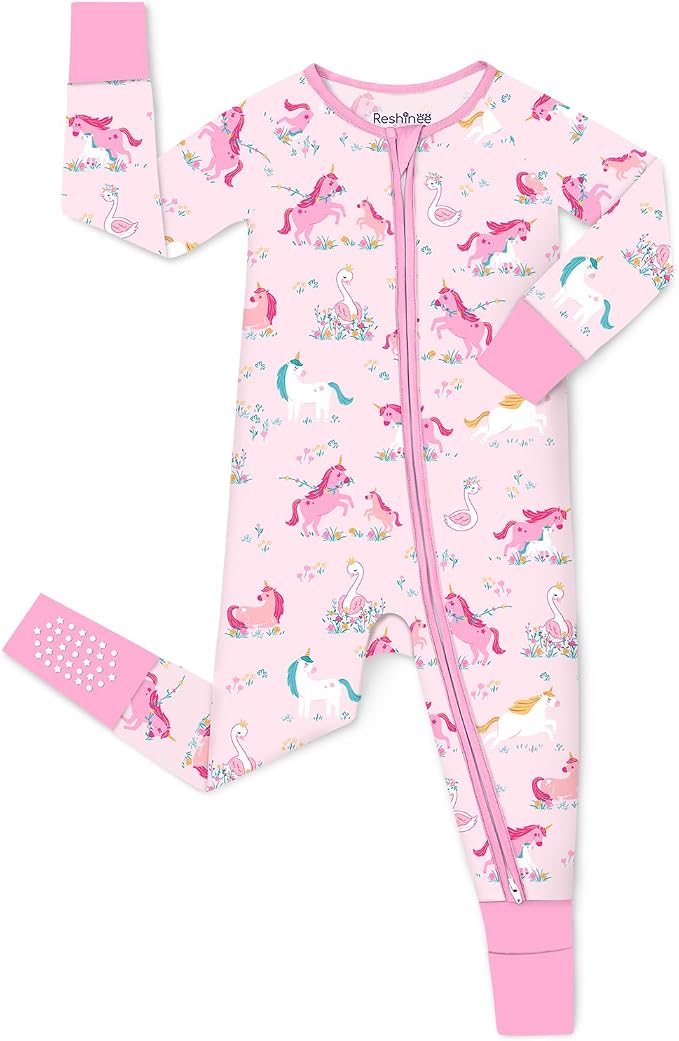 babee Reshinee Viscose Derived from Bamboo Baby Footie Pajamas Convertible by babeeReshinee
