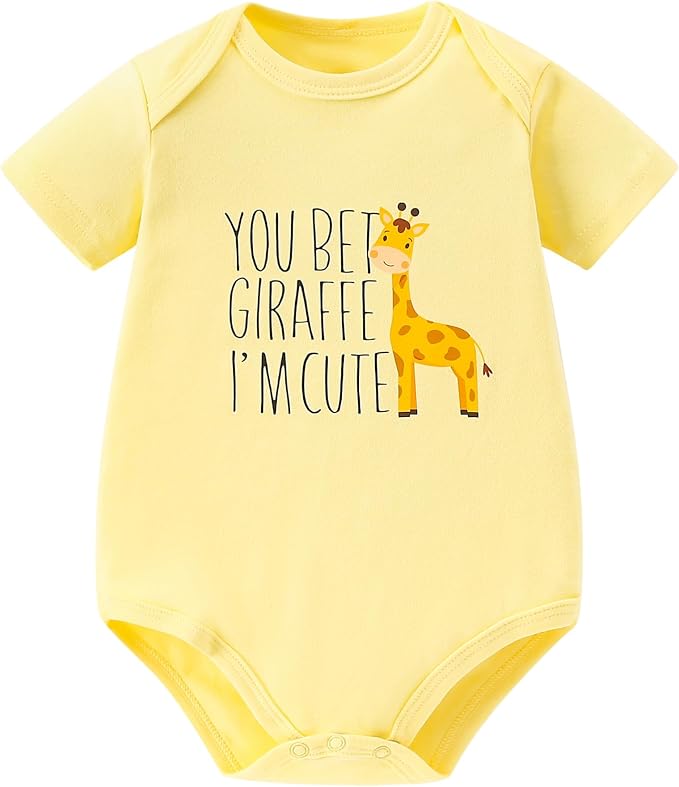 AIWUHE Unisex-Baby Short Sleeve Bodysuits Cotton One-piece Boy Girl Summer by AIWUHE
