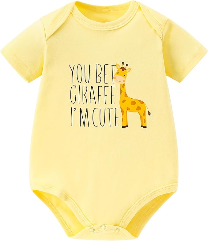 AIWUHE Unisex-Baby Short Sleeve Bodysuits Cotton One-piece Boy Girl Summer by AIWUHE