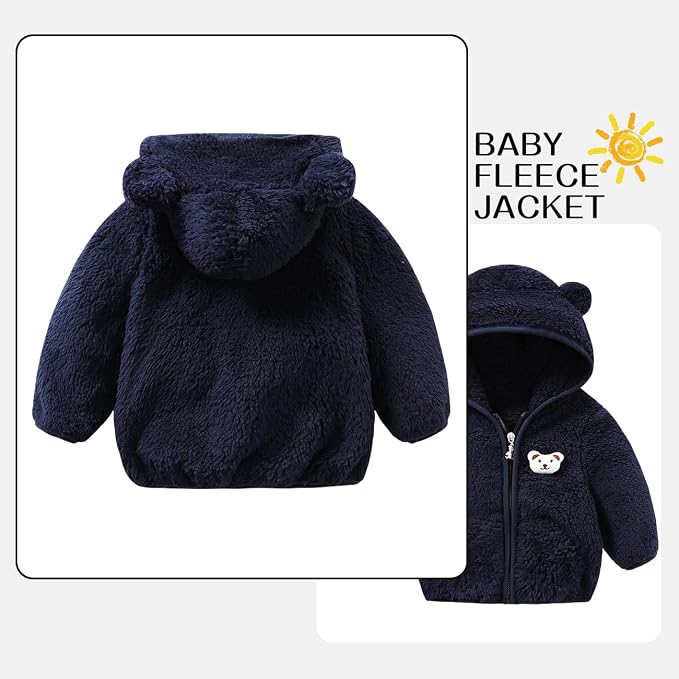 Baby Boy Fleece Jacket Girl Winer Clothes Coat - Image 2