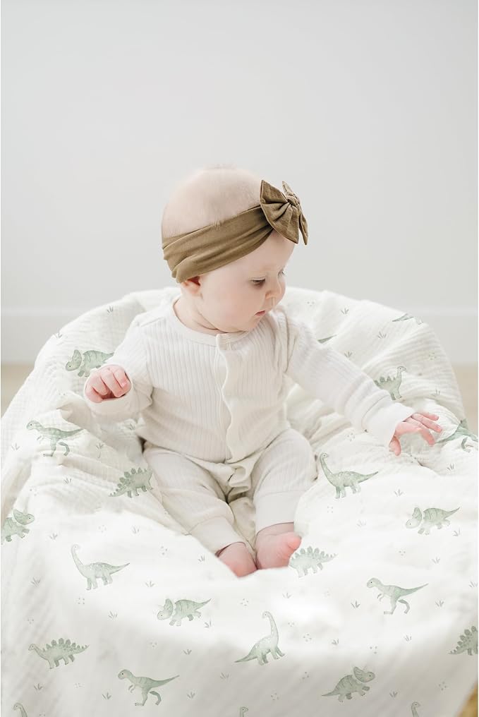 Konssy 3-Pack Muslin Baby Swaddle Blankets, 47 x 47 in Receiving Blankets | - Image 6