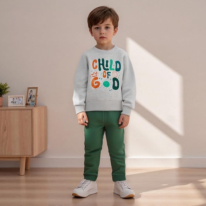 Nyapruwe Toddler Baby Boy Fall Outfit Funny Print Long Sleeve Sweatshirt Joggers Pants Set Kids Warm Winter Clothes