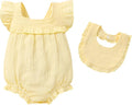 YOUNGER TREE Baby Girl Romper 100% Cotton Ruffle Sleeveless Summer Outfit by YOUNGERTREE